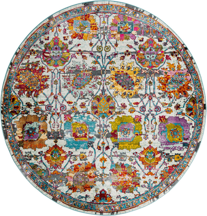 Arcadia Rugs Collection Area Rug -  Elysium Round Multi  lifestyle 24