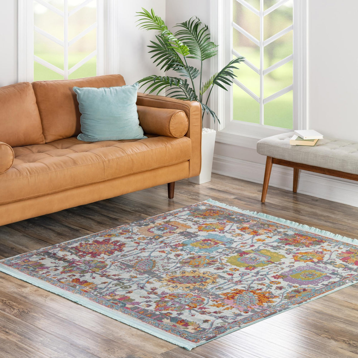 Arcadia Rugs Collection Area Rug -  Elysium Square Multi  lifestyle 88