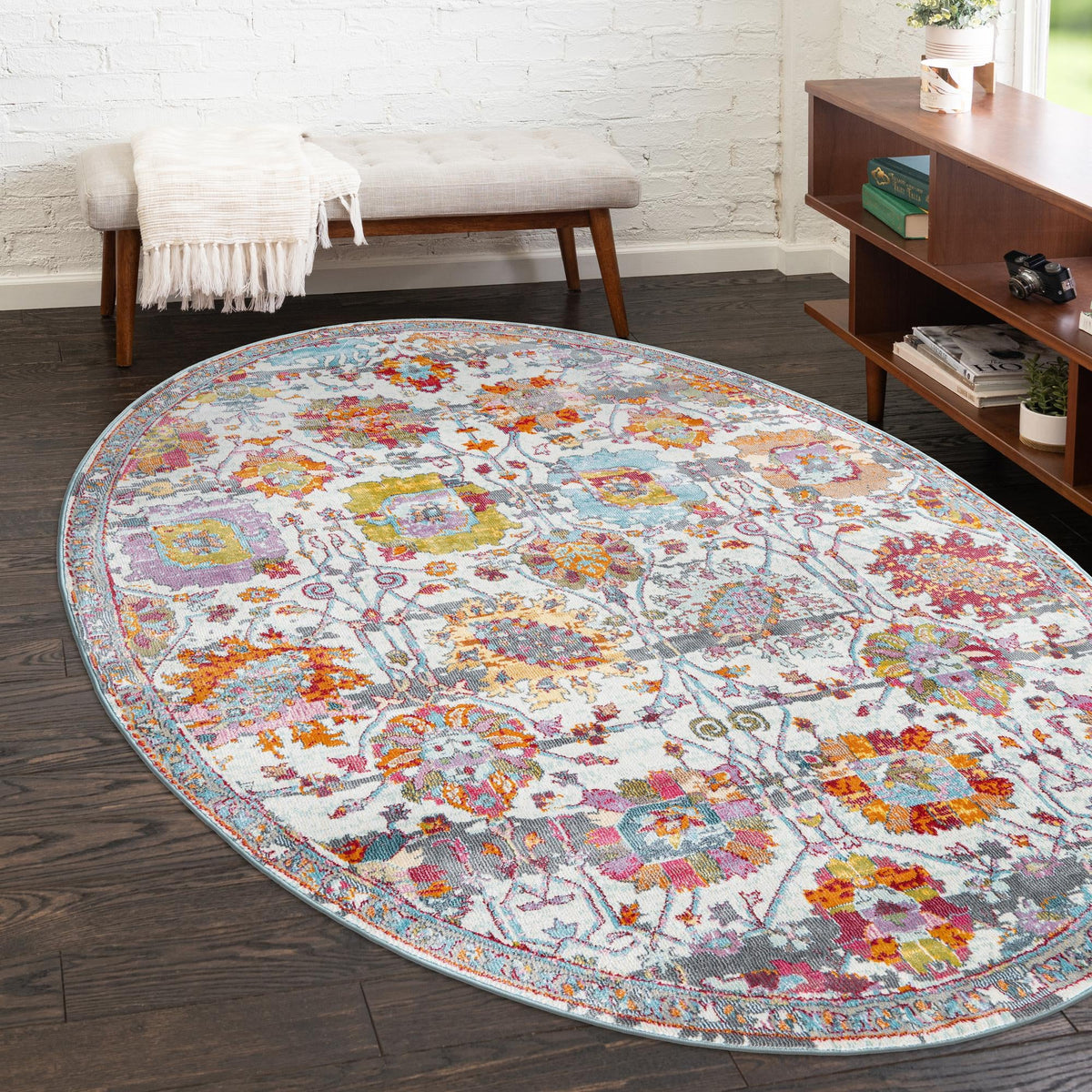 Arcadia Rugs Collection Area Rug -  Elysium Oval Multi  lifestyle 85