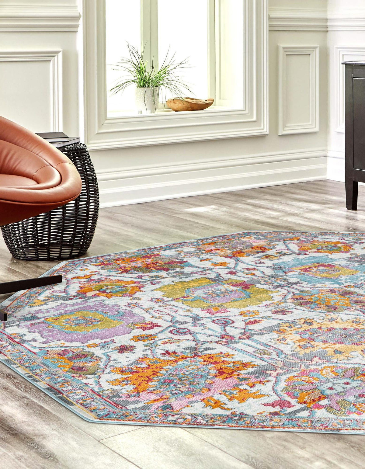 Arcadia Rugs Collection Area Rug -  Elysium Octagon Multi  lifestyle 32