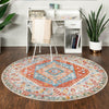 Arcadia Rugs Collection Area Rug -  Xanadu Round Salmon  lifestyle 85