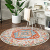Arcadia Rugs Collection Area Rug -  Xanadu Round Salmon  lifestyle 89
