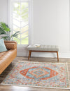 Arcadia Rugs Collection Area Rug -  Xanadu Square Salmon  lifestyle 24