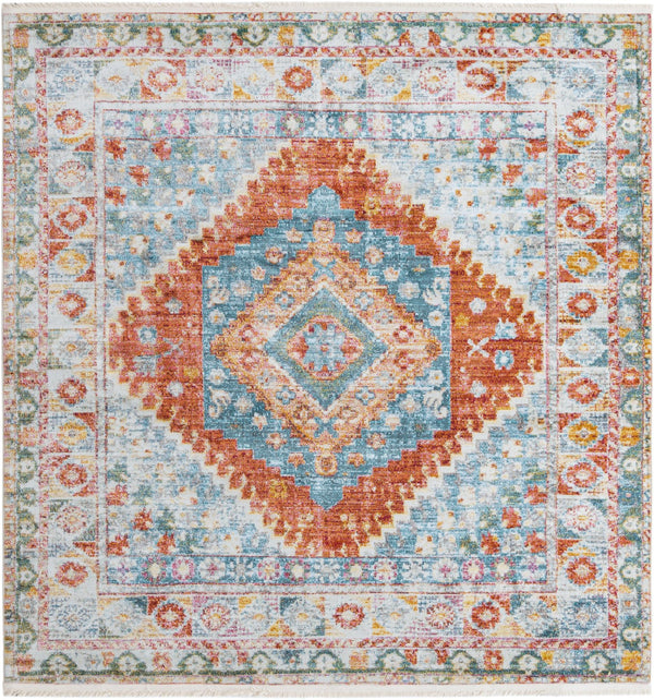 Arcadia Rugs Collection Area Rug -  Xanadu Square Salmon  lifestyle 19