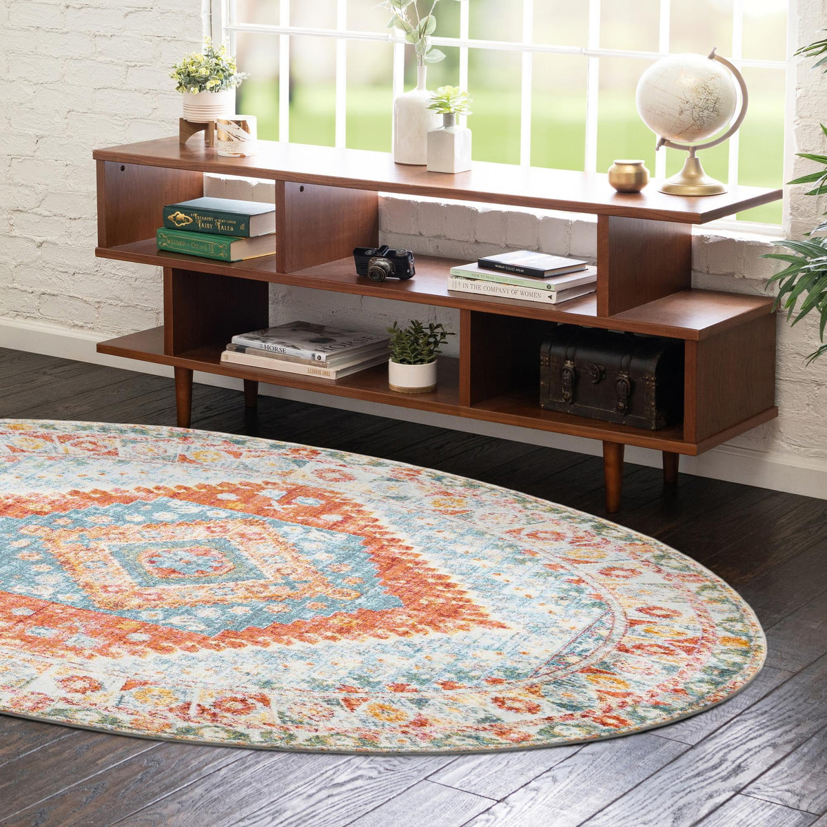 Arcadia Rugs Collection Area Rug -  Xanadu Oval Salmon  lifestyle 91