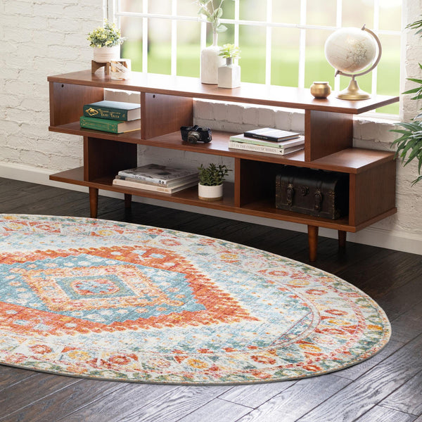Arcadia Rugs Collection Area Rug -  Xanadu Oval Salmon  lifestyle 91