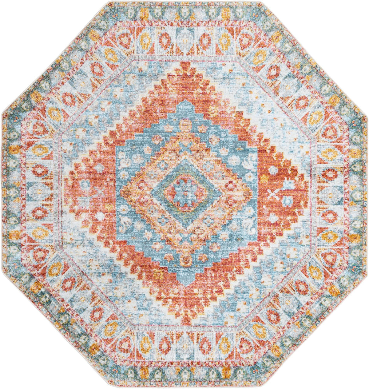 Arcadia Rugs Collection Area Rug -  Xanadu Octagon Salmon  lifestyle 21