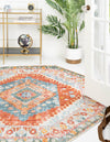 Arcadia Rugs Collection Area Rug -  Xanadu Octagon Salmon  lifestyle 31