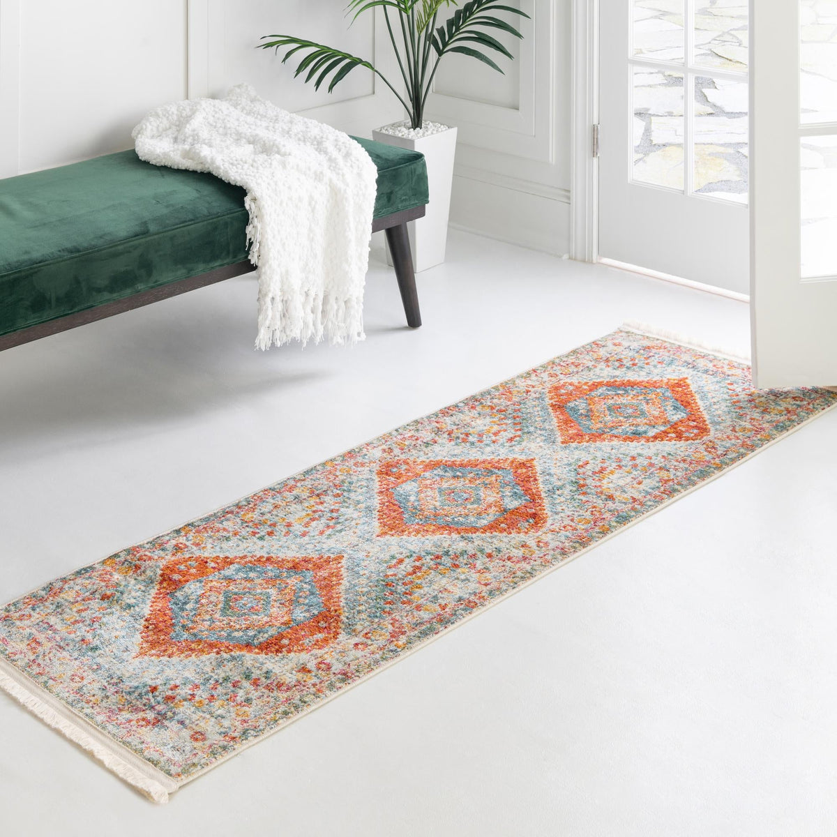 Arcadia Rugs Collection Area Rug -  Xanadu Runner Salmon  lifestyle 92