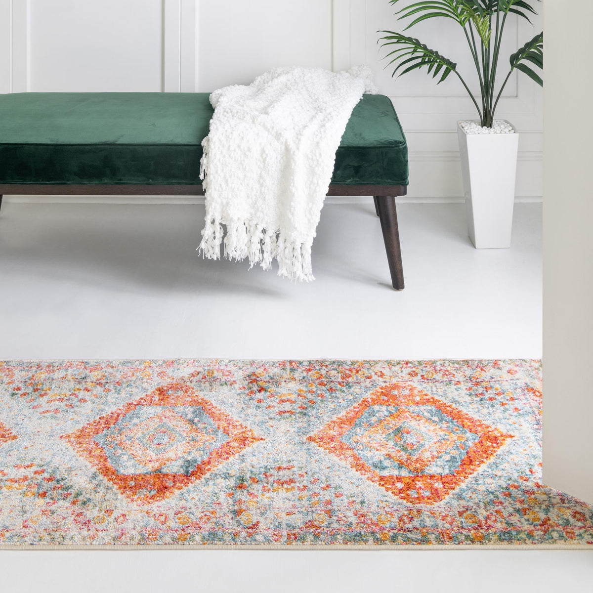 Arcadia Rugs Collection Area Rug -  Xanadu Runner Salmon  lifestyle 93
