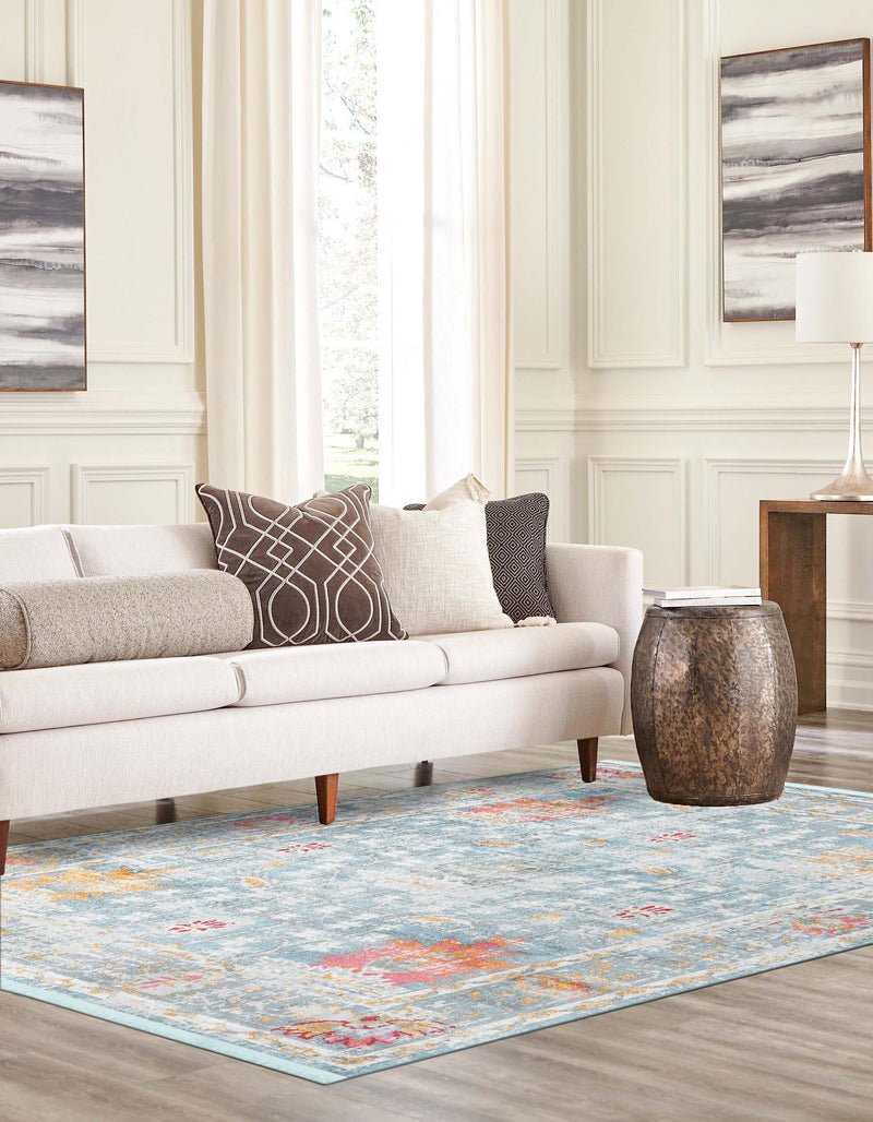 Arcadia Rugs Collection Area Rug -  Olympus Rectangle Blue  lifestyle 5