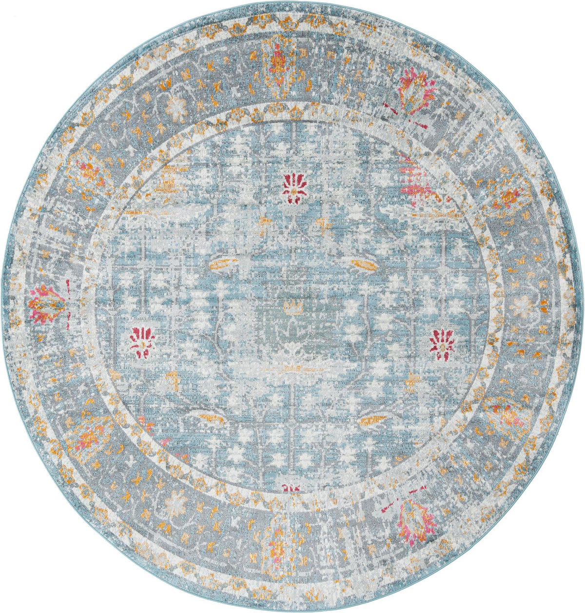 Arcadia Rugs Collection Area Rug -  Olympus Round Blue  lifestyle 33