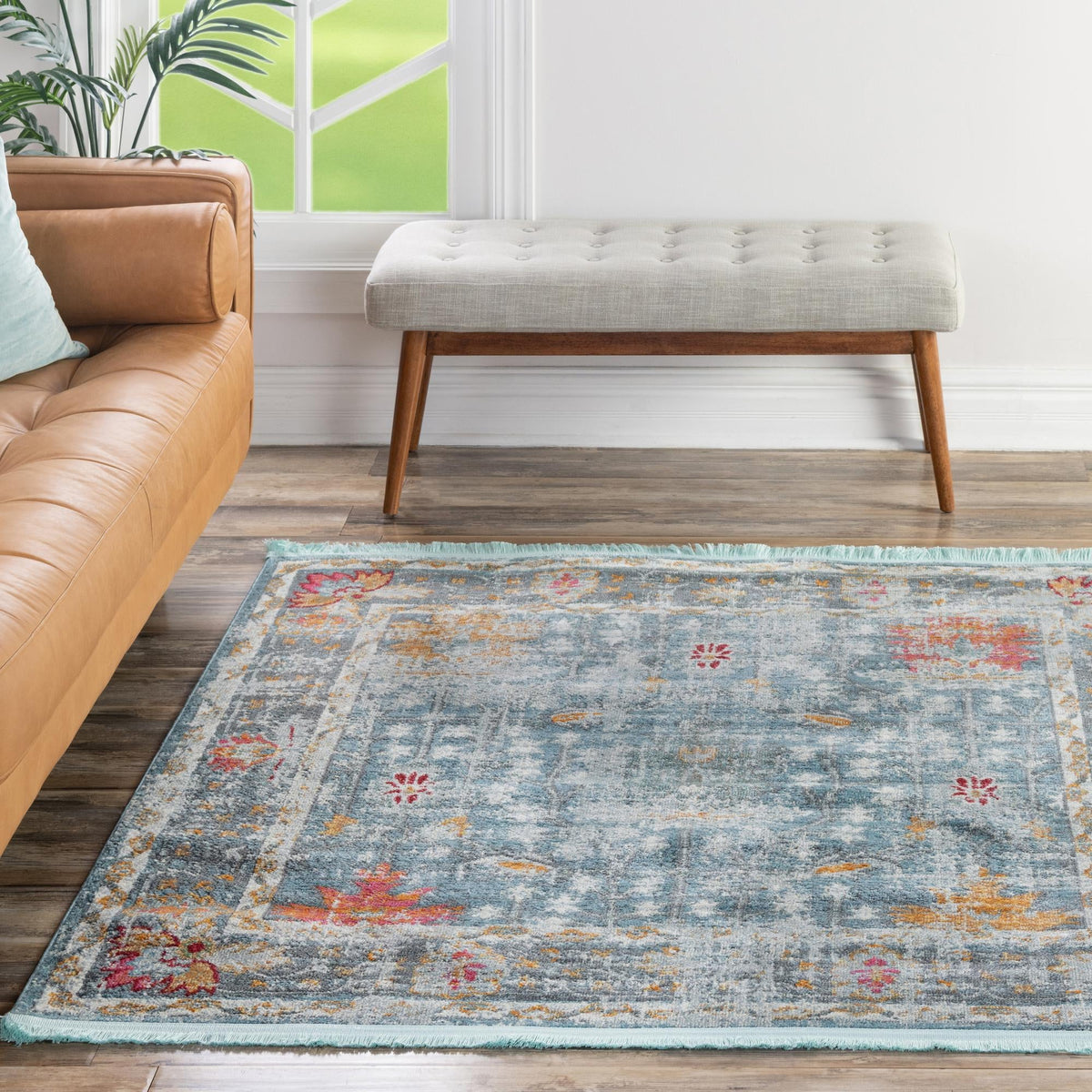 Arcadia Rugs Collection Area Rug -  Olympus Square Blue  lifestyle 131