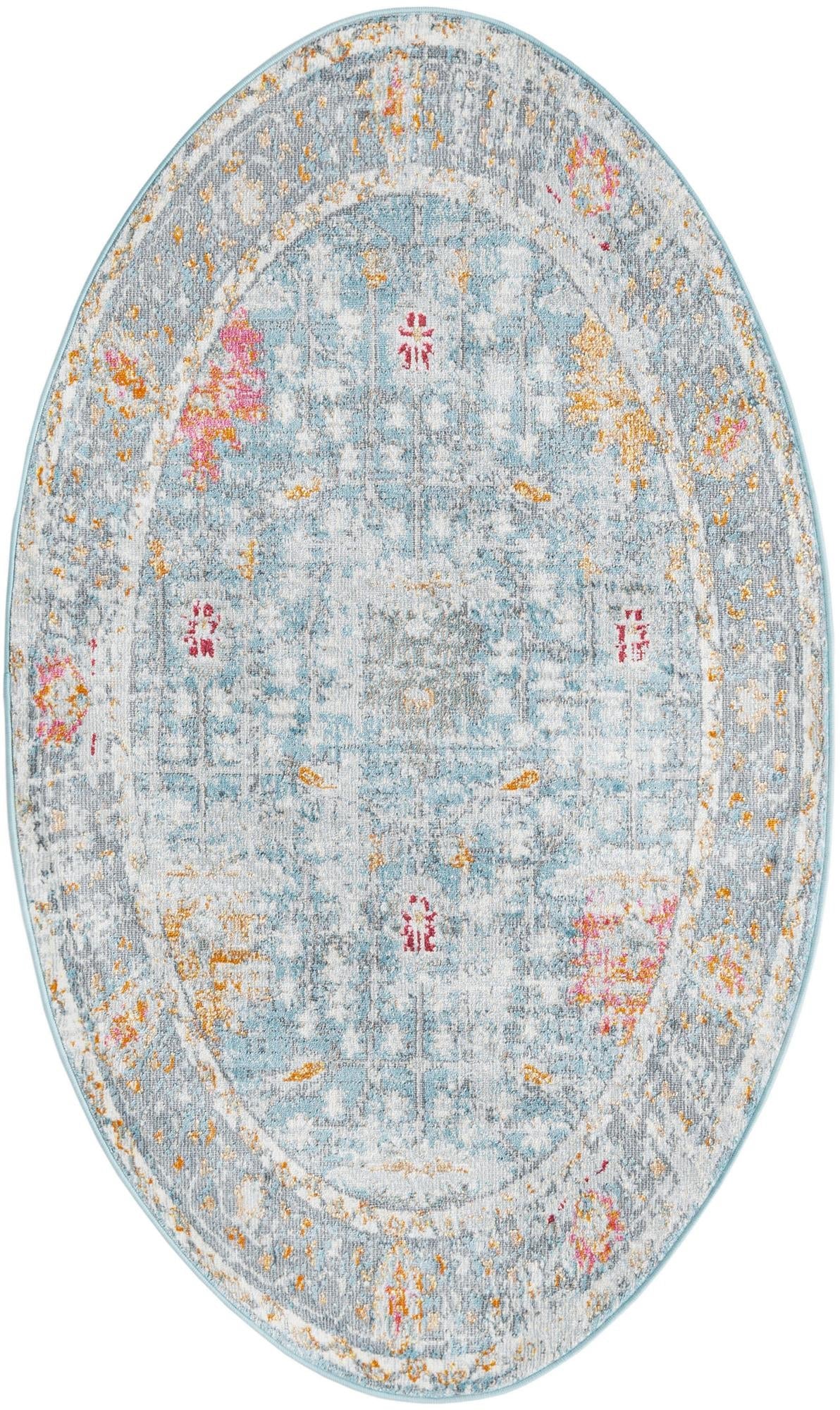 Arcadia Rugs Collection Area Rug -  Olympus Oval Blue  lifestyle 35