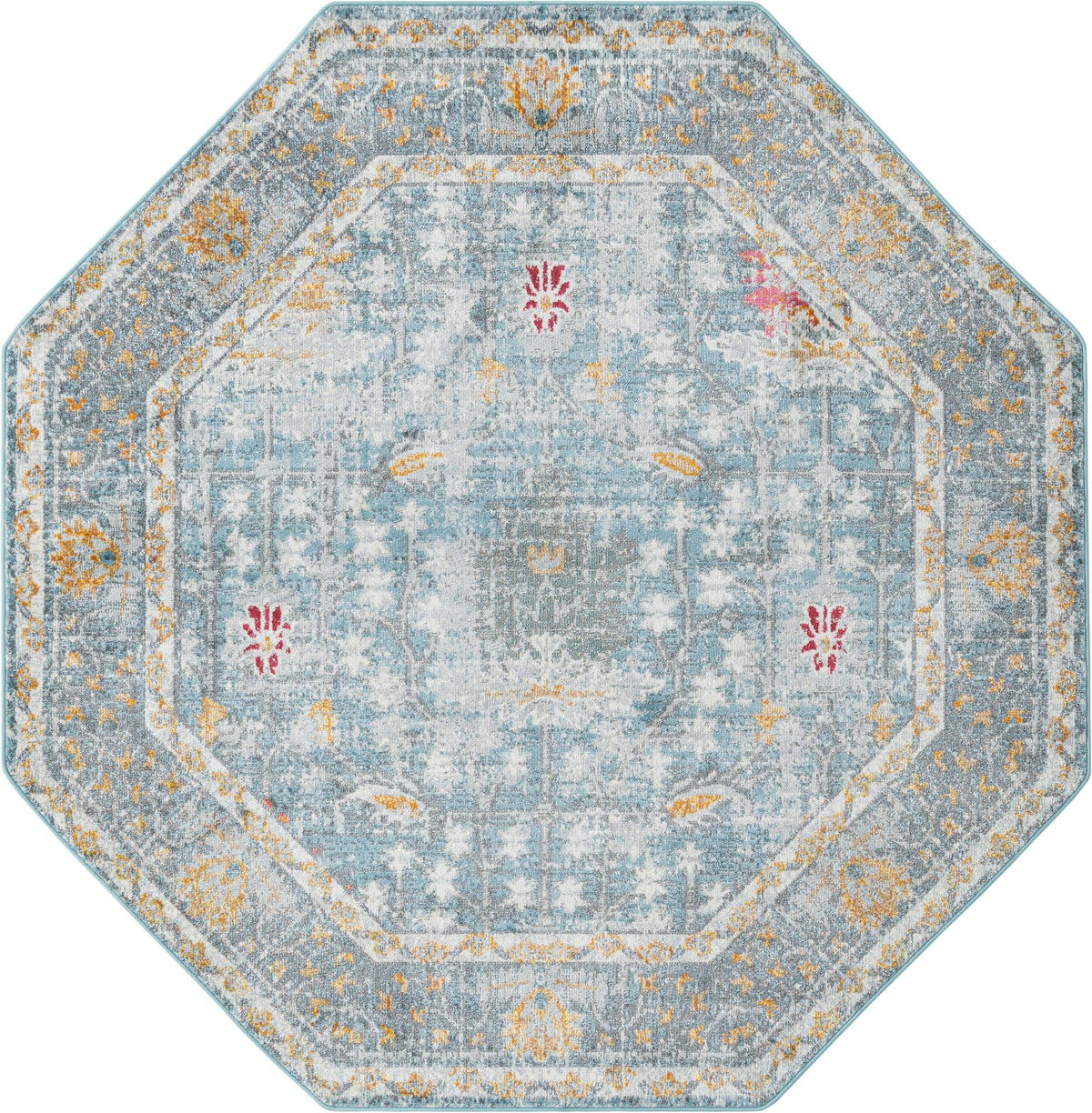 Arcadia Rugs Collection Area Rug -  Olympus Octagon Blue  lifestyle 40