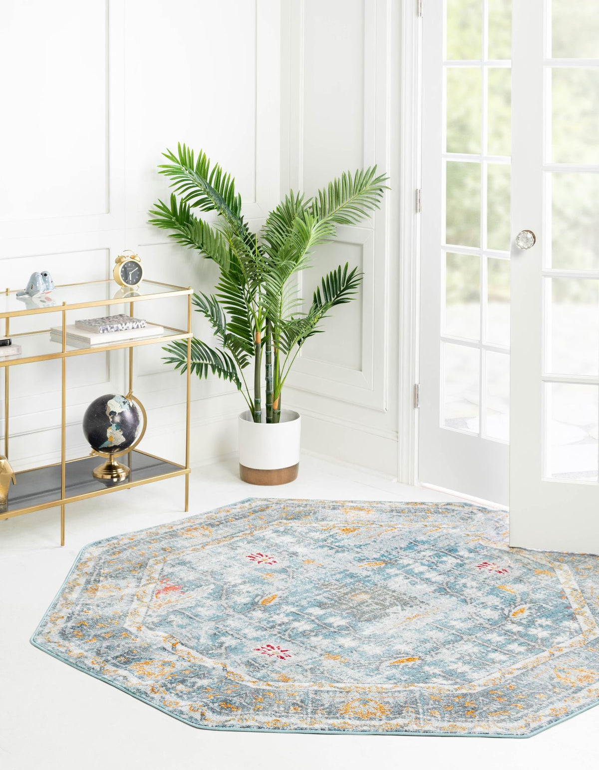 Arcadia Rugs Collection Area Rug -  Olympus Octagon Blue  lifestyle 47