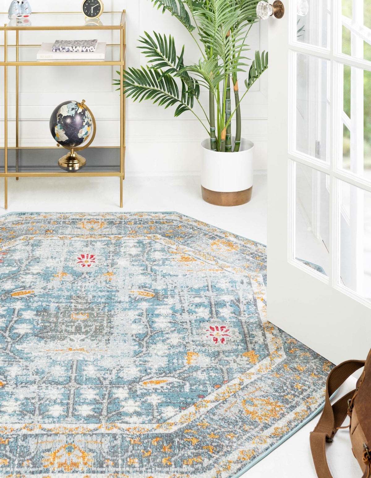 Arcadia Rugs Collection Area Rug -  Olympus Octagon Blue  lifestyle 57