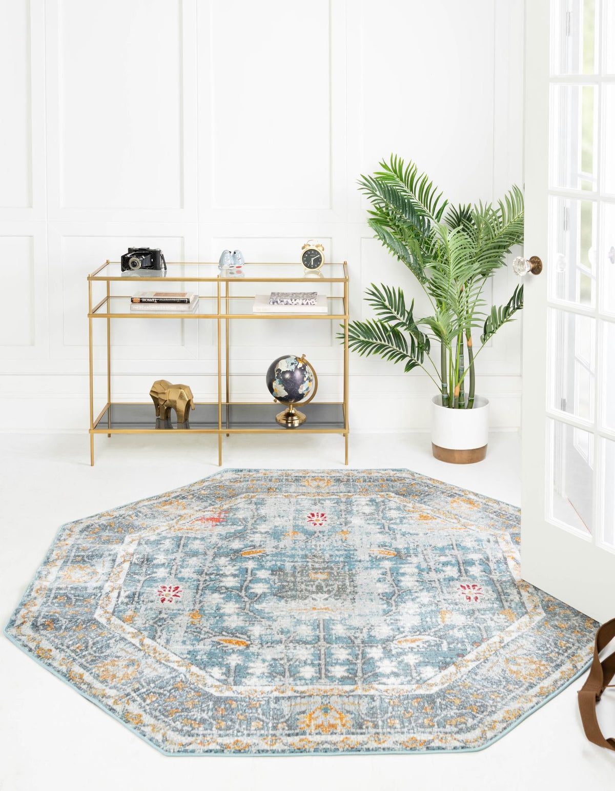 Arcadia Rugs Collection Area Rug -  Olympus Octagon Blue  lifestyle 63