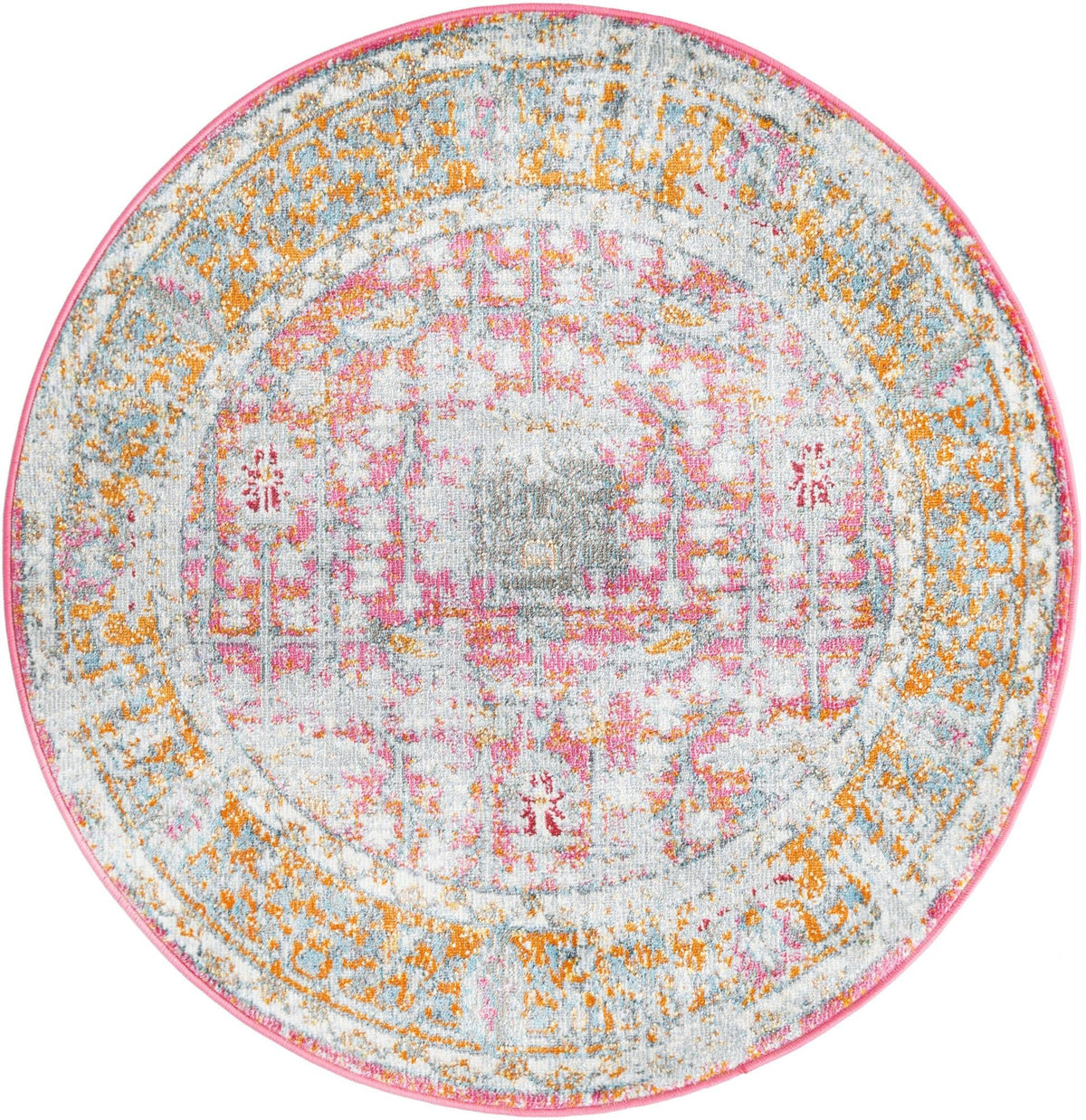 Arcadia Rugs Collection Area Rug -  Olympus Round Pink  lifestyle 37
