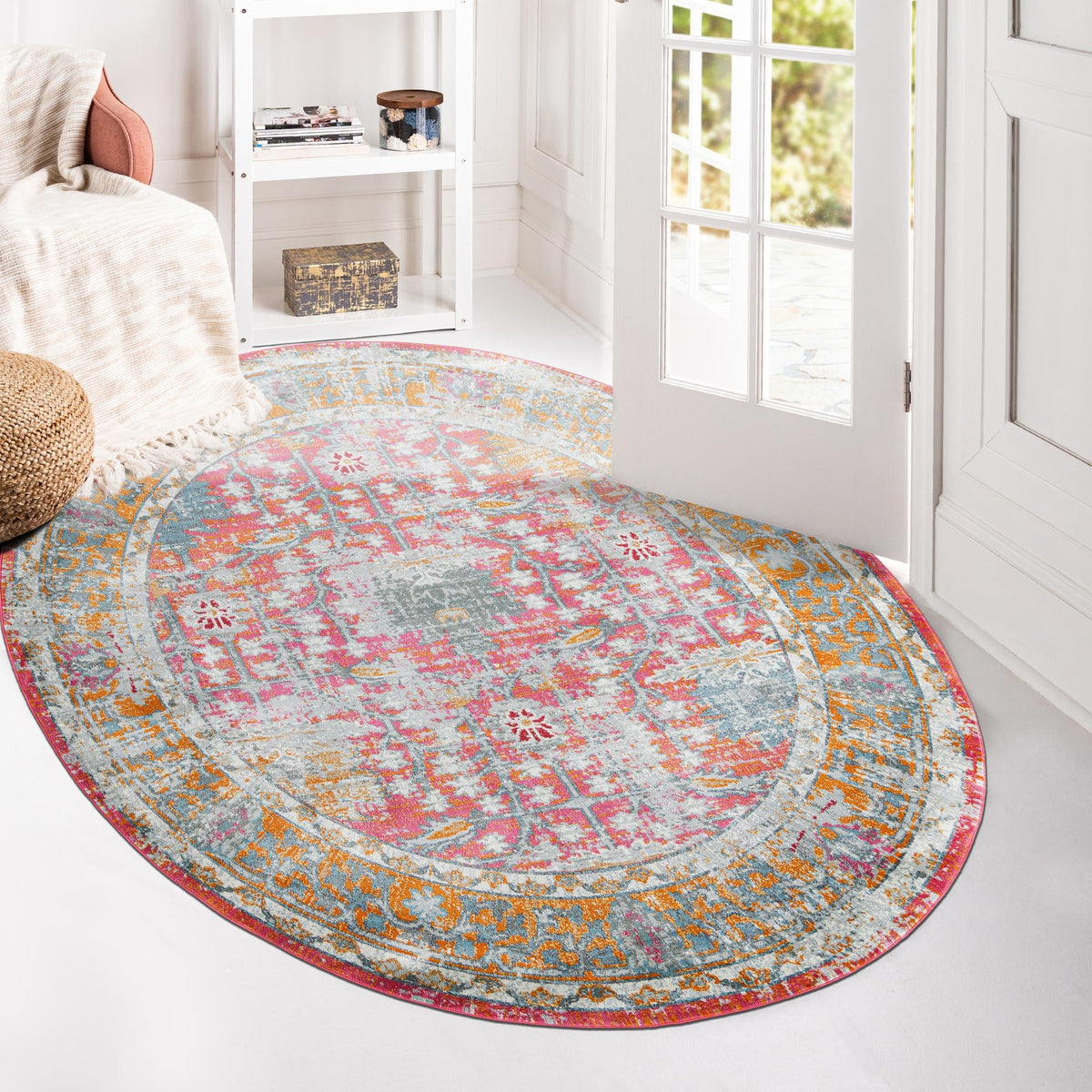 Arcadia Rugs Collection Area Rug -  Olympus Oval Pink  lifestyle 79