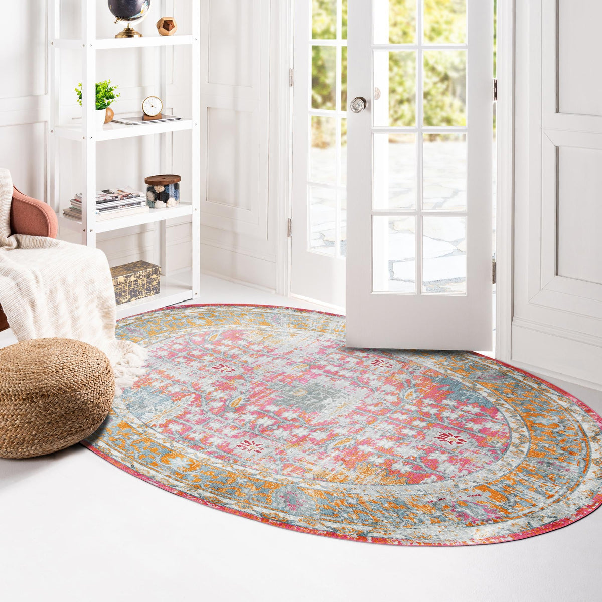Arcadia Rugs Collection Area Rug -  Olympus Oval Pink  lifestyle 86