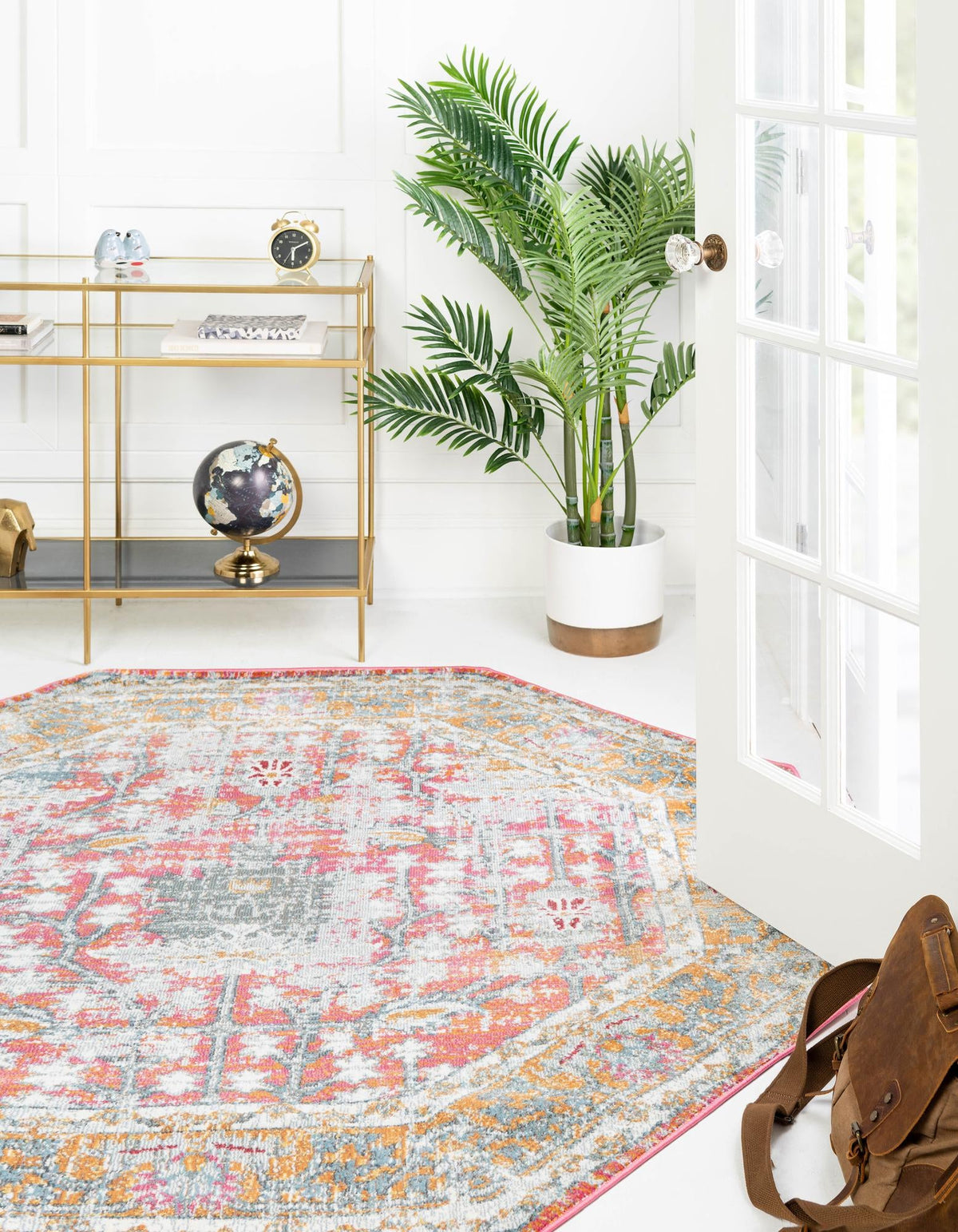 Arcadia Rugs Collection Area Rug -  Olympus Octagon Pink  lifestyle 52