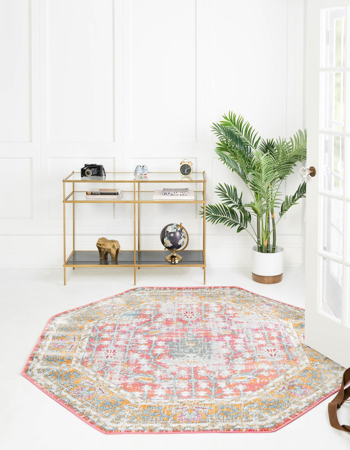 Arcadia Rugs Collection Area Rug -  Olympus Octagon Pink  lifestyle 55