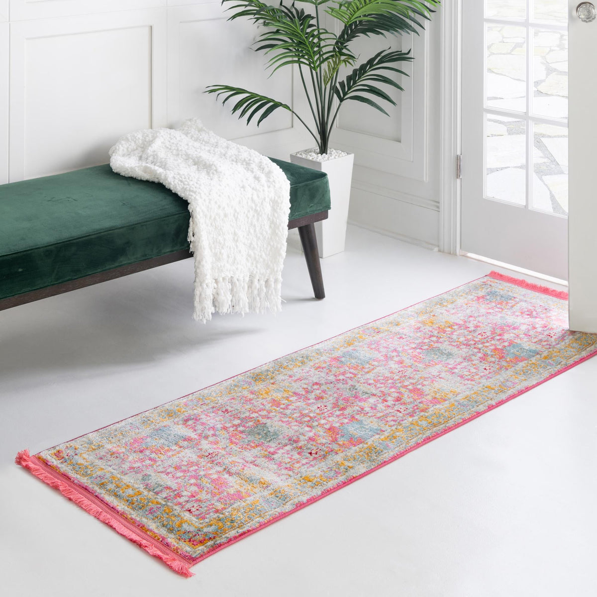 Arcadia Rugs Collection Area Rug -  Olympus Runner Pink  lifestyle 134