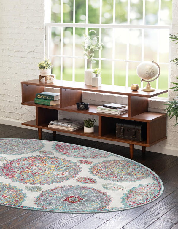 Arcadia Rugs Collection Area Rug -  Atlantis (Cream) Oval Cream  lifestyle 32