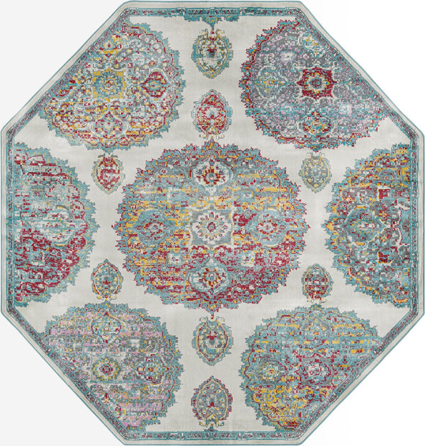 Arcadia Rugs Collection Area Rug -  Atlantis (Cream) Octagon Cream  lifestyle 23