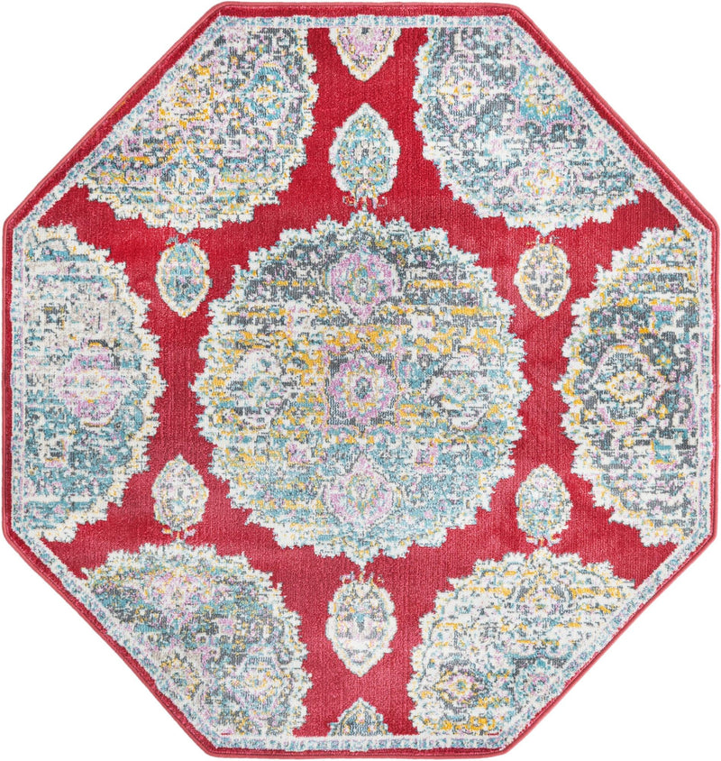 Arcadia Rugs Collection Area Rug -  Atlantis (Red) Octagon Red  lifestyle 23