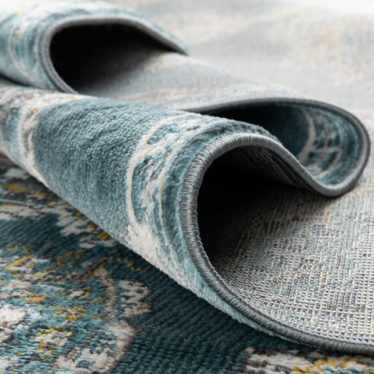 Arcadia Rugs Collection Area Rug -  Atlantis (Gray and Blue) Rectangle Gray and Blue  lifestyle 12
