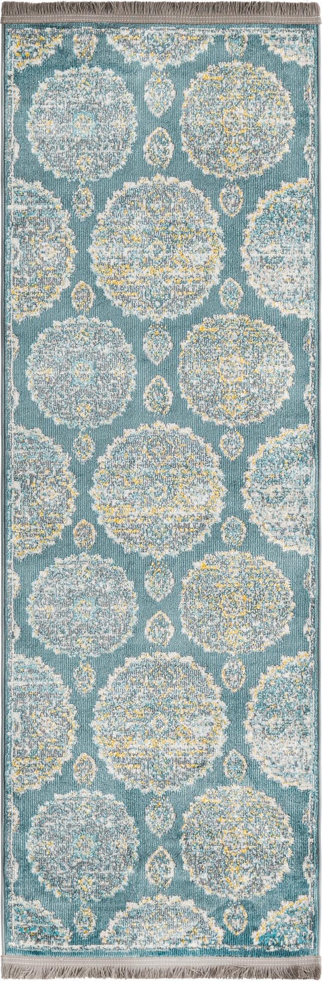 Arcadia Rugs Collection Area Rug -  Atlantis (Gray and Blue) Runner Gray and Blue  lifestyle 20