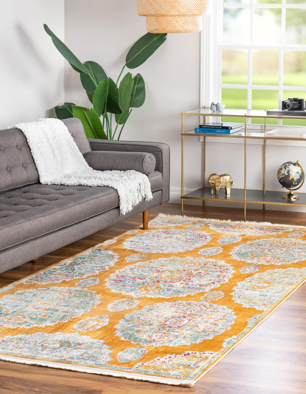 Arcadia Rugs Collection Area Rug -  Atlantis (Orange) Rectangle Orange  lifestyle 4