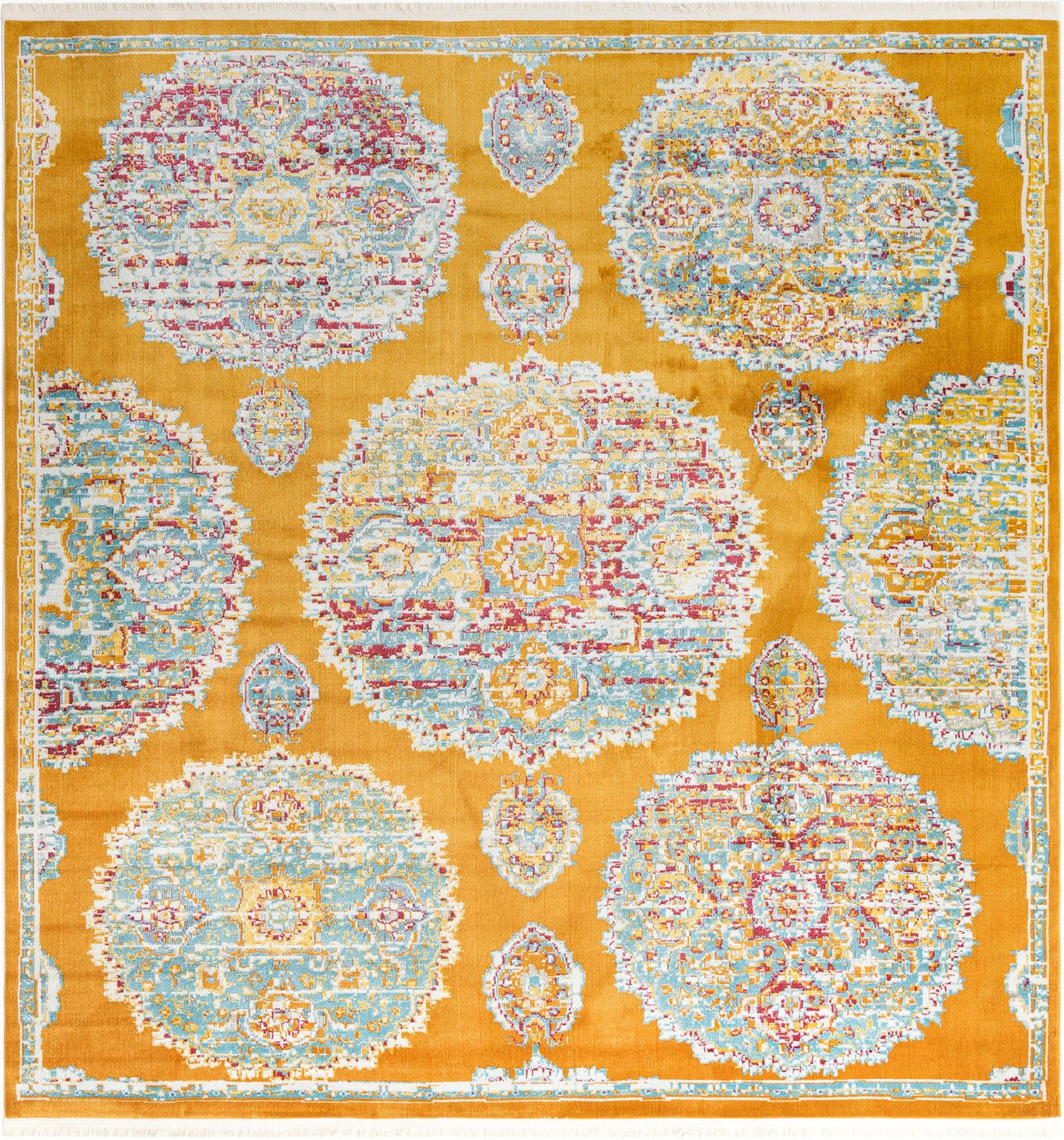 Arcadia Rugs Collection Area Rug -  Atlantis (Orange) Square Orange  lifestyle 16