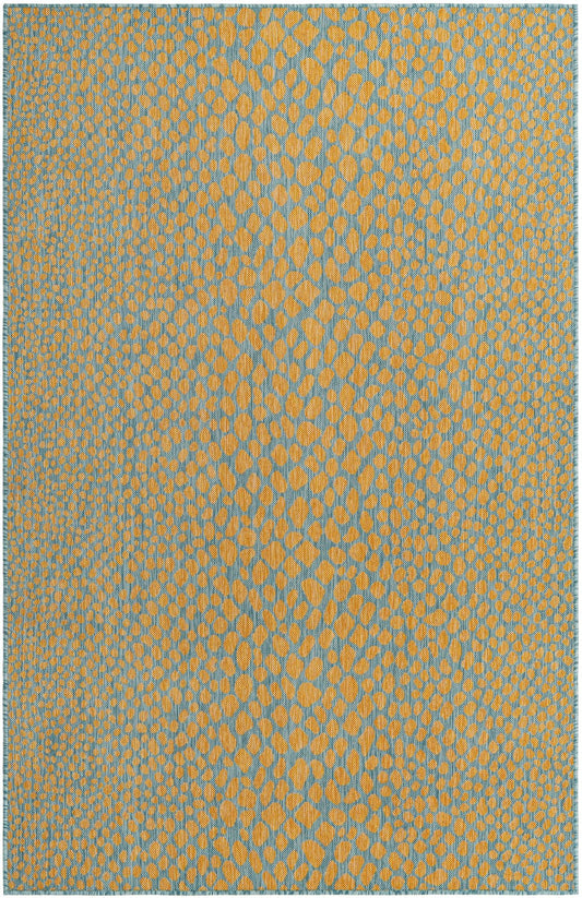 Urban Oasis Rugs Collection Area Rug -  Terrace (Yellow and Aqua) Rectangle Yellow and Aqua Main