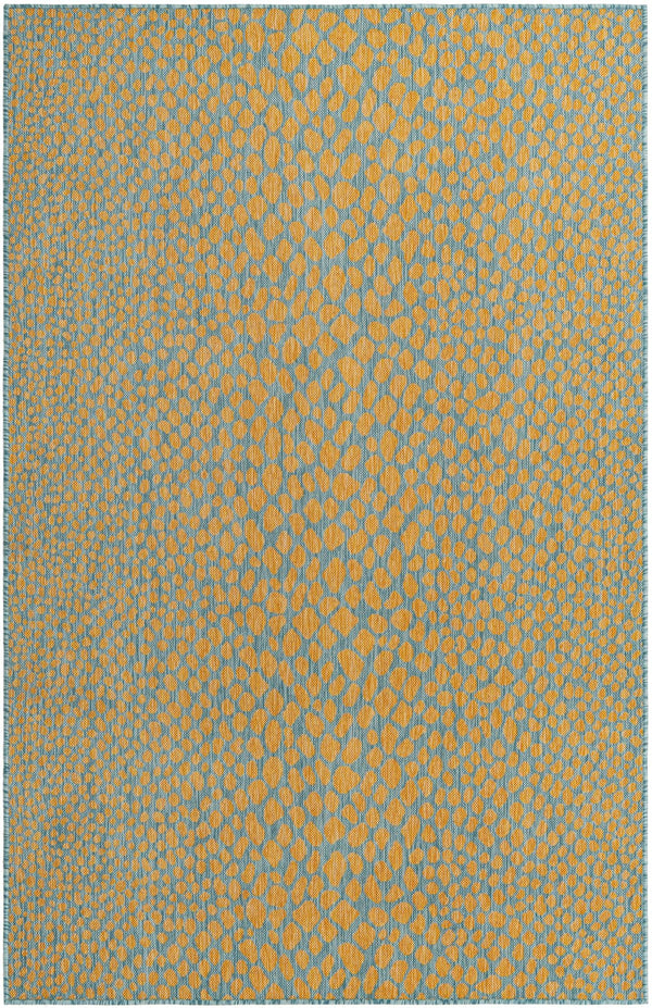 Urban Oasis Rugs Collection Area Rug -  Terrace (Yellow and Aqua) Rectangle Yellow and Aqua Main