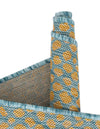 Urban Oasis Rugs Collection Area Rug -  Terrace (Yellow and Aqua) Square Yellow and Aqua  lifestyle 68