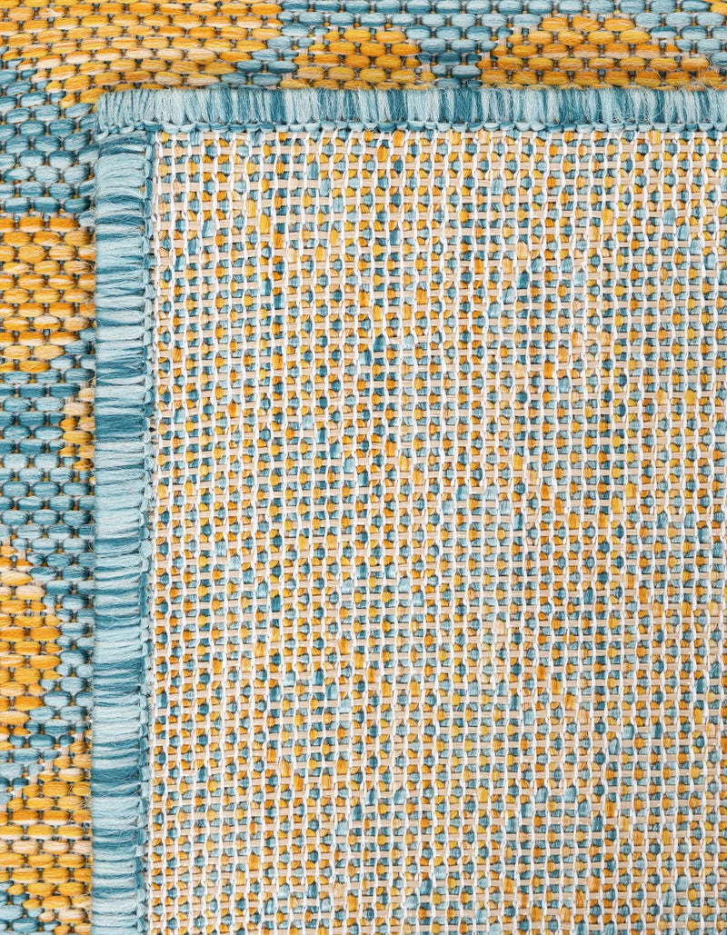 Urban Oasis Rugs Collection Area Rug -  Terrace (Yellow and Aqua) Square Yellow and Aqua  lifestyle 71
