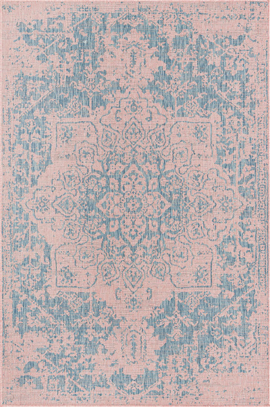 Urban Oasis Rugs Collection Area Rug -  Penthouse (Pink and Aqua) Rectangle Pink and Aqua  lifestyle 2