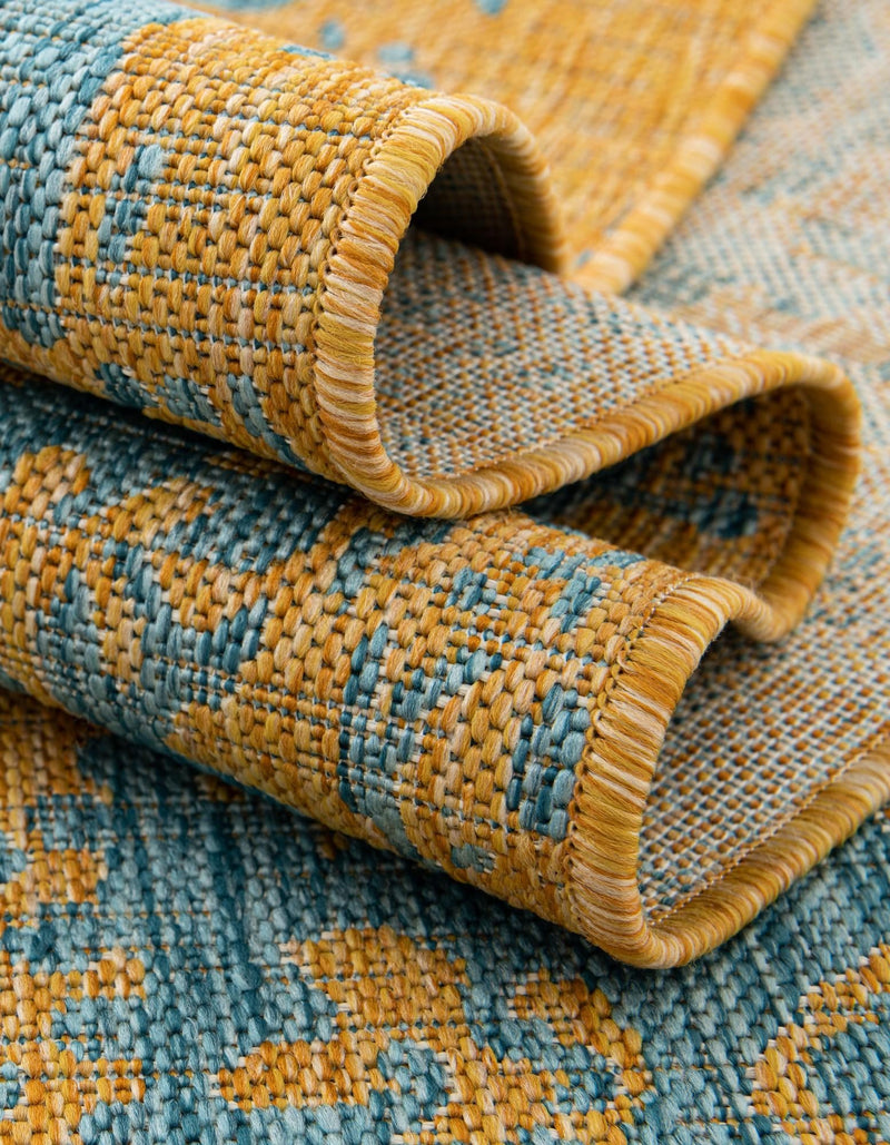 Urban Oasis Rugs Collection Area Rug -  Penthouse (Yellow and Aqua) Rectangle Yellow and Aqua  lifestyle 23
