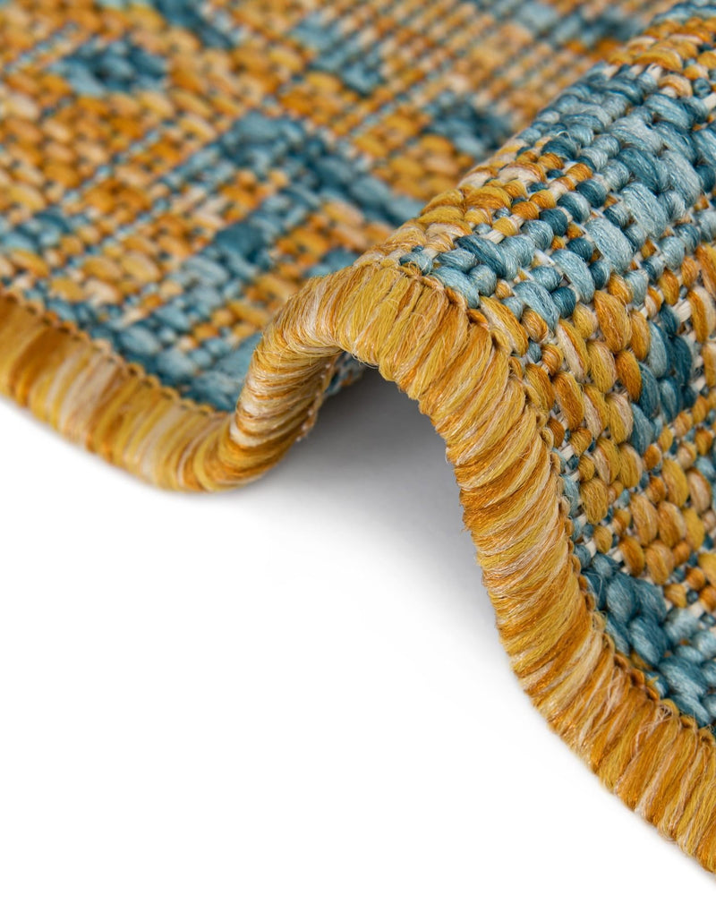 Urban Oasis Rugs Collection Area Rug -  Penthouse (Yellow and Aqua) Rectangle Yellow and Aqua  lifestyle 24