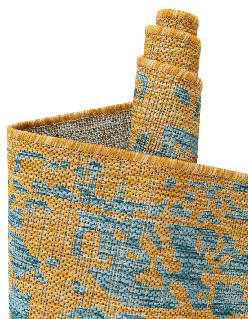 Urban Oasis Rugs Collection Area Rug -  Penthouse (Yellow and Aqua) Rectangle Yellow and Aqua  lifestyle 25