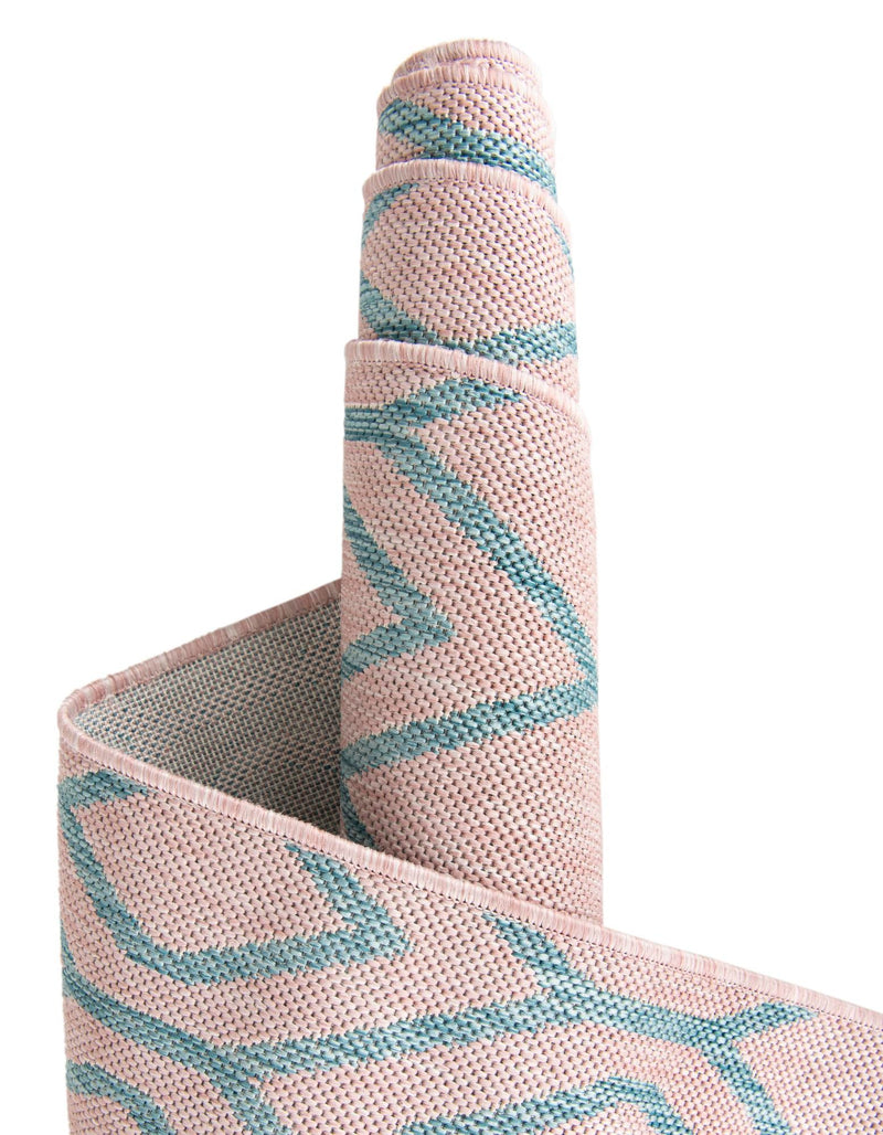 Urban Oasis Rugs Collection Area Rug -  Boulevard (Pink and Aqua) Rectangle Pink and Aqua  lifestyle 9