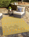 Urban Oasis Rugs Collection Area Rug -  Boulevard (Yellow and Aqua) Rectangle Yellow and Aqua  lifestyle 0