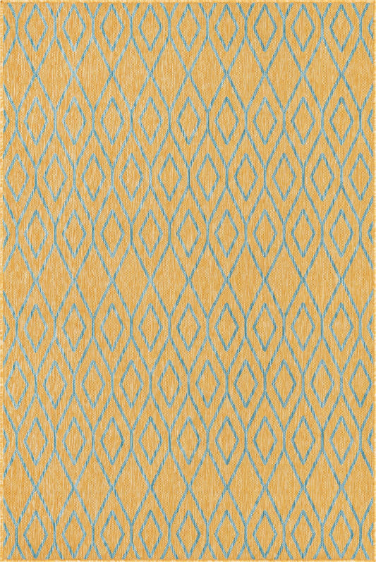 Urban Oasis Rugs Collection Area Rug -  Boulevard (Yellow and Aqua) Rectangle Yellow and Aqua  lifestyle 2