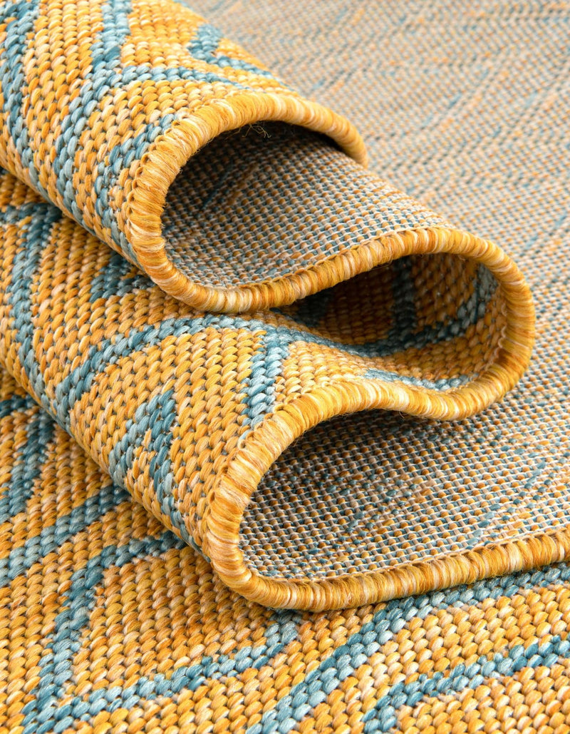 Urban Oasis Rugs Collection Area Rug -  Boulevard (Yellow and Aqua) Rectangle Yellow and Aqua  lifestyle 21