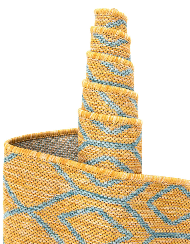 Urban Oasis Rugs Collection Area Rug -  Boulevard (Yellow and Aqua) Rectangle Yellow and Aqua  lifestyle 23