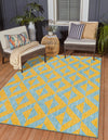 Urban Oasis Rugs Collection Area Rug -  Highrise (Yellow and Aqua) Rectangle Yellow and Aqua  lifestyle 0