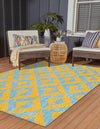 Urban Oasis Rugs Collection Area Rug -  Highrise (Yellow and Aqua) Rectangle Yellow and Aqua  lifestyle 2